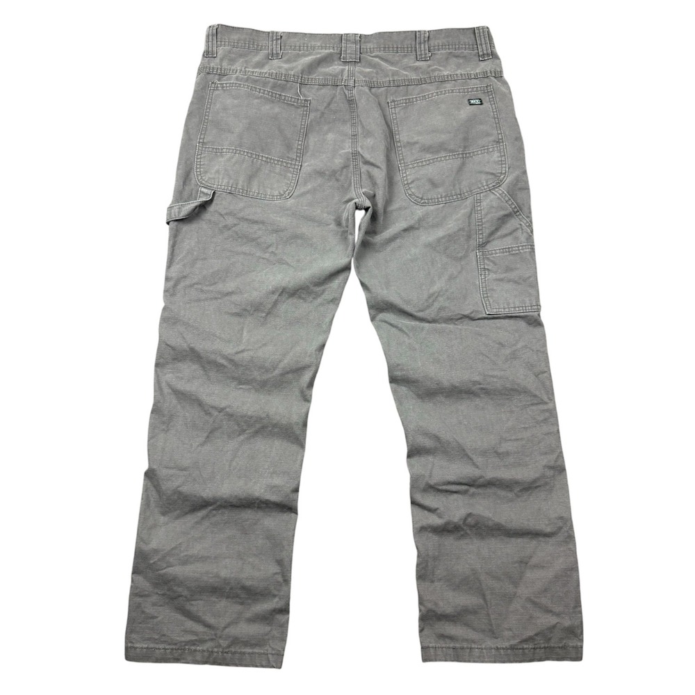 Key Workwear Carpenter Pants Men 38x30 Gray Ripstop Relaxed Fit Rugged Canvas